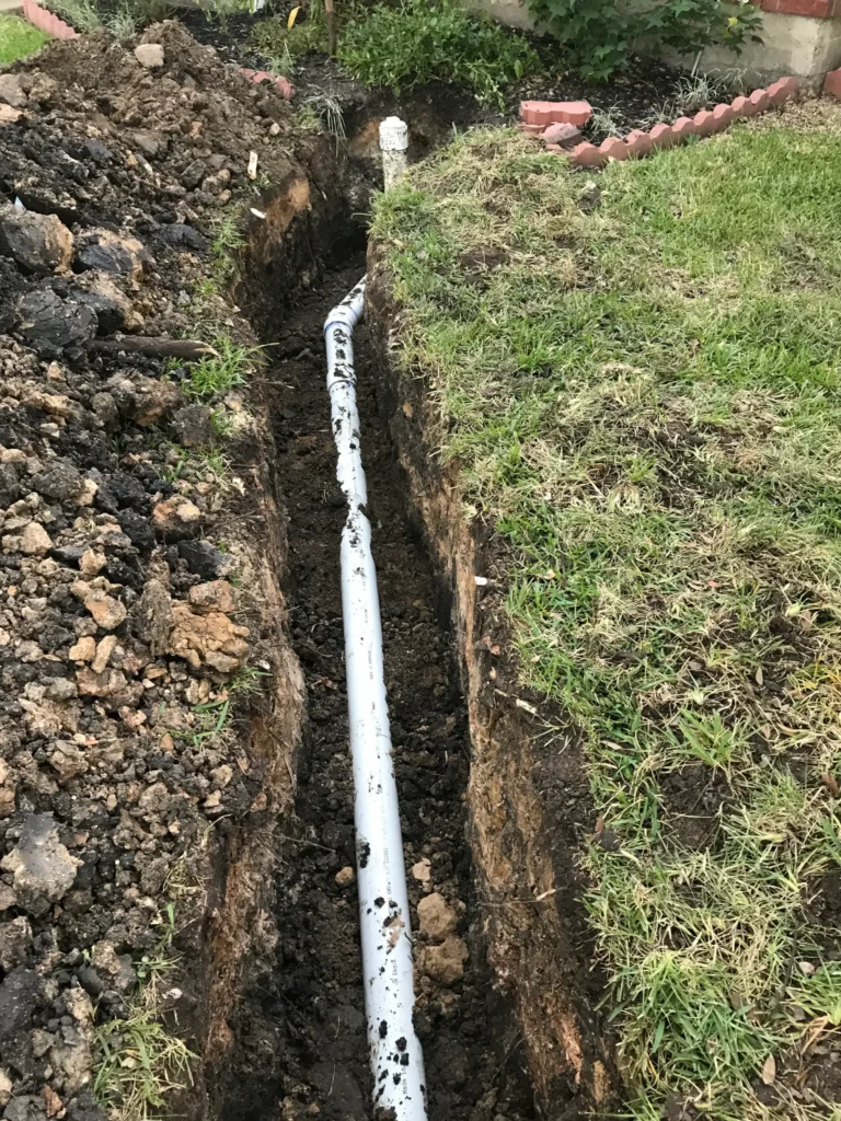 Trenching for Water Line Installation