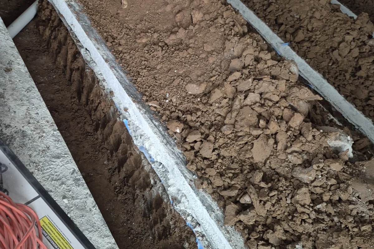 Trenching for Water Line Installation
