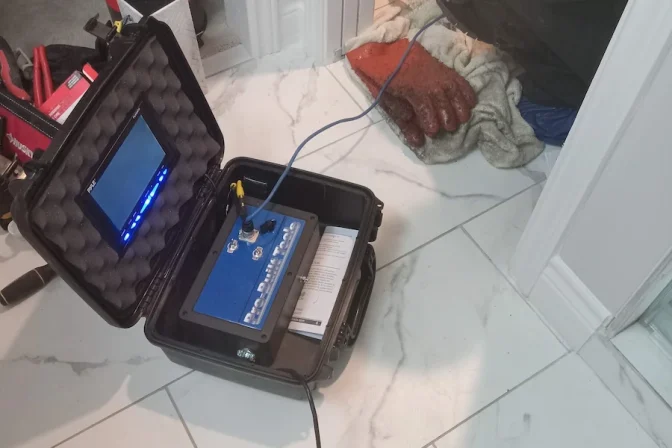 collapsed pipe under slab